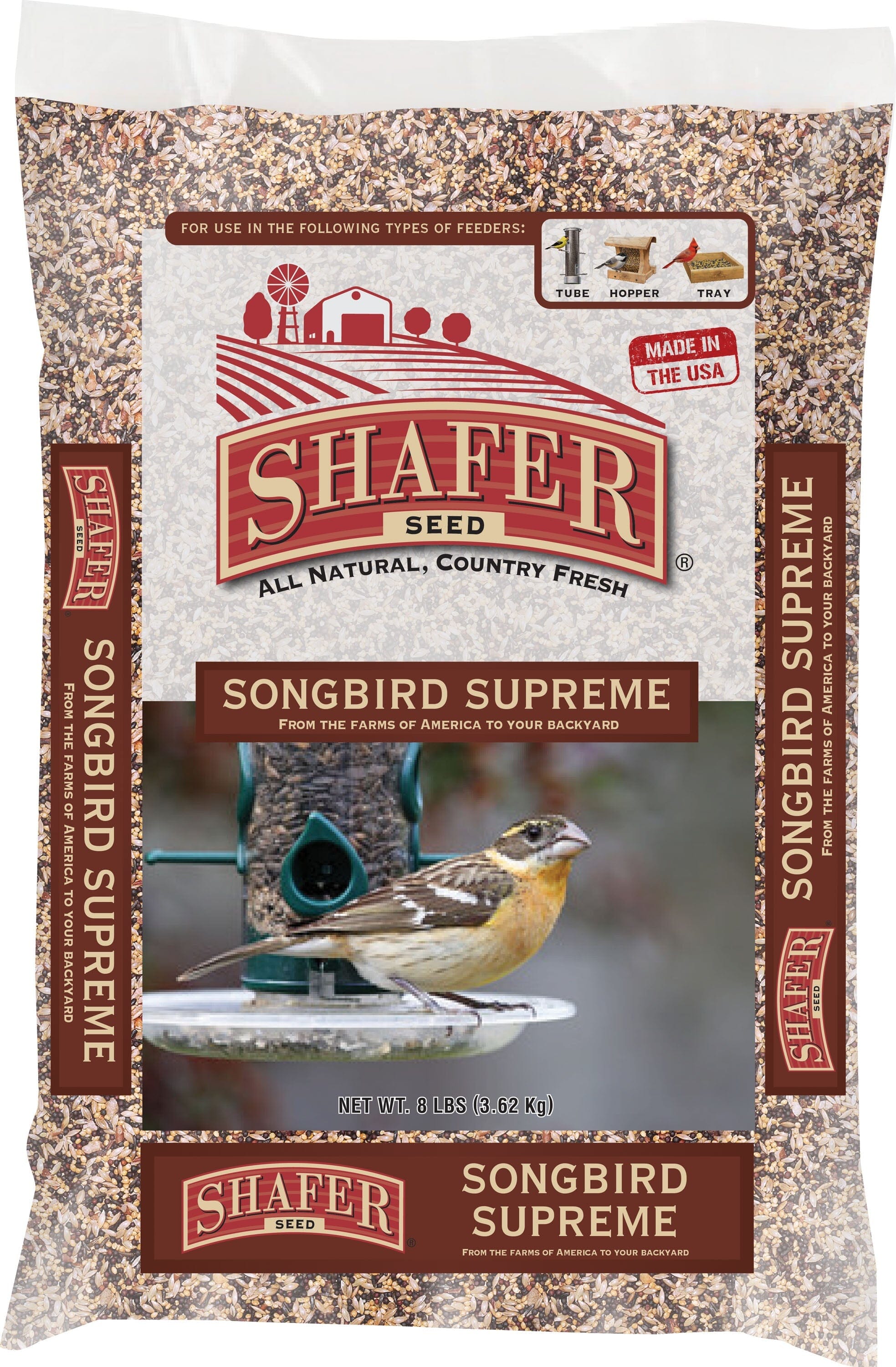 Shafer Songbird Supreme Wild Bird Food Seed Mix - 40 Lbs  