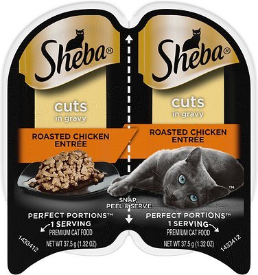 Sheba Perfect Portions Cuts Chicken Twin Multi-Pack Wet Cat Food - 2.65 oz - Case of 12  