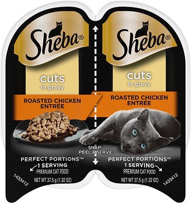 Sheba Perfect Portions Cuts Chicken Twin Multi-Pack Wet Cat Food - 2.65 oz - Case of 12