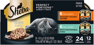 Sheba Perfect Portions Mixed Cuts Chicken/Tuna Twin Multi-Pack Wet Cat Food - 2.65 oz -...