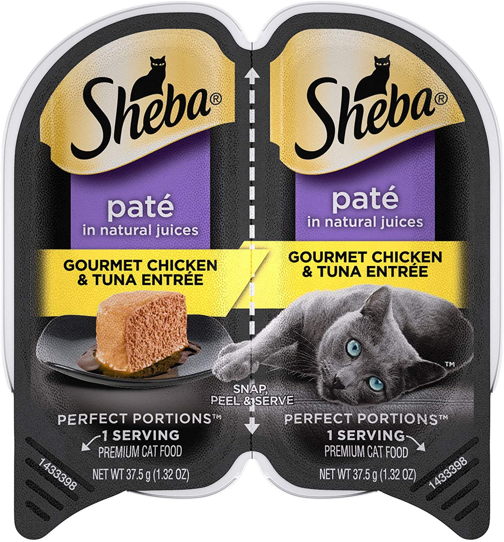 Sheba Perfect Portions Mixed Cuts Chicken/Tuna Twin Multi-Pack Wet Cat Food - 2.65 oz -...