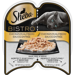 Sheba Perfect Portions Twin Pack Chicken in Alfredo Sauce Entree Wet Cat Food - 2.64 oz...