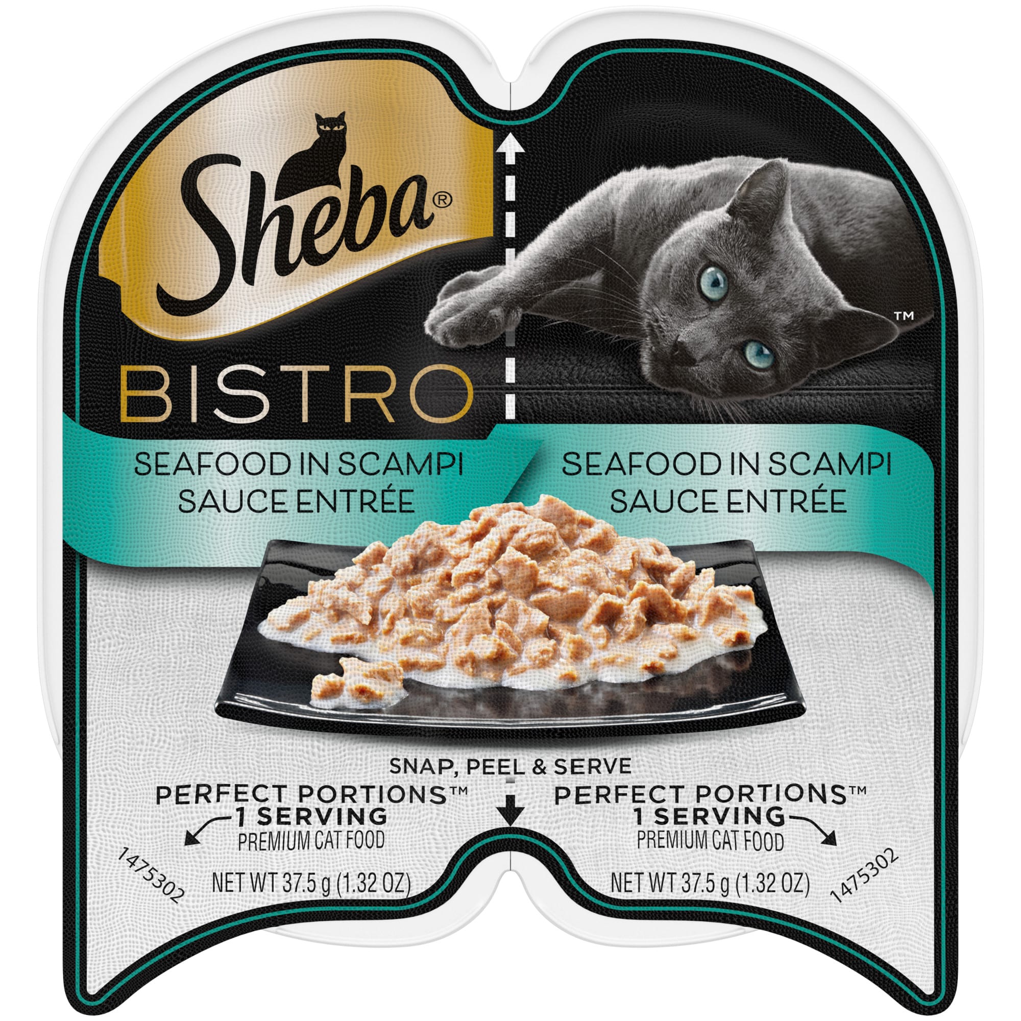 Sheba Perfect Portions Twin Pack Seafood in Scampi Sauce Entree Wet Cat Food - 2.64 oz - Case of 24  