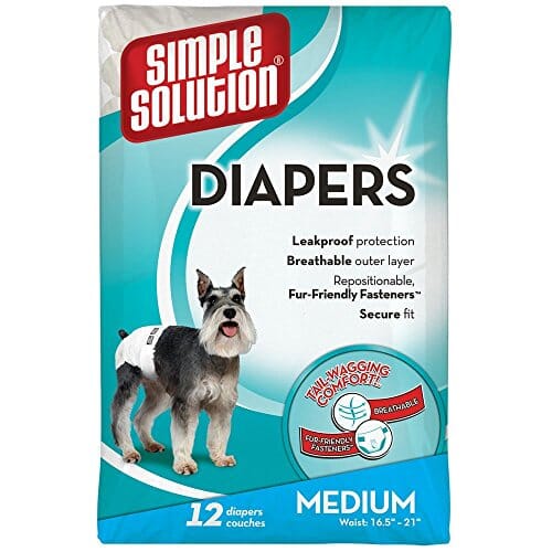 Simple Solution Disposable Dog Diapers - Small - 12 Pack  