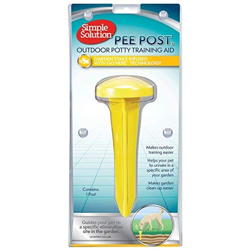 Simple Solution Dog Pee Post for Lawn Dog Training Aids - Yellow - 13 In  