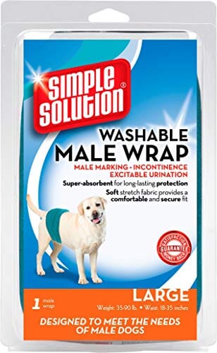 Simple Solution Washable Male Wrap Dog Diapers - Large