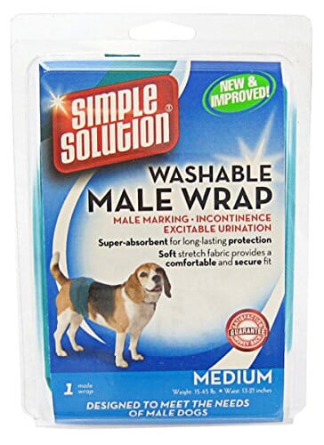 Simple Solution Washable Male Wrap Dog Diapers - Medium