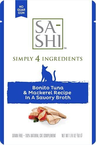 Simply 4 Ingredients SA-SHI Tuna & Mackerel Wet Cat Food - 1.76 oz - Case of 8