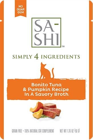 Simply 4 Ingredients SA-SHI Tuna & Pumpkin Wet Cat Food - 1.76 oz - Case of 8  