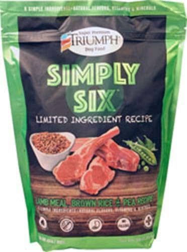 Simply Six Limited Ingredient Dry Dog Food - Lamb Rice and Peas - 3 Lbs  