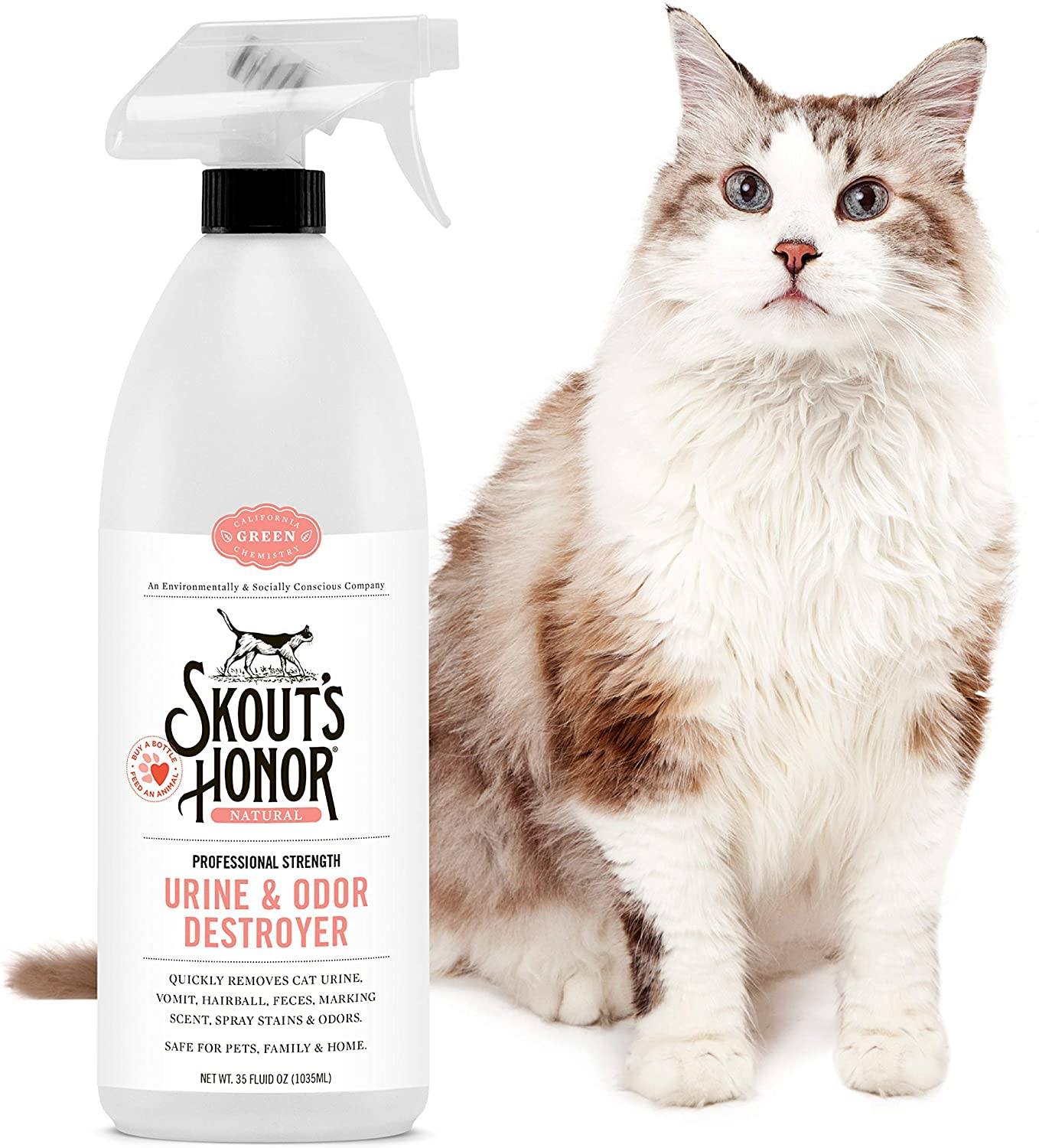 Skout's Honor Cat Urine & Odor Destroyer Stain and Odor Remover - 128 oz Jug  