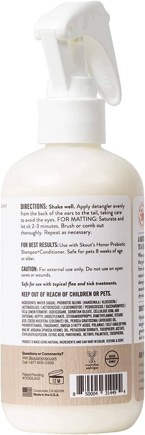 Skout's Honor Dog of the Woods Dog Detangler - 8 Oz Bottle  