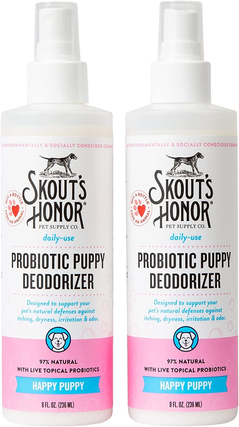 Skout's Honor Probiotic Daily Use Happy Puppy Dog Deodorizer - 8 Oz Bottle  