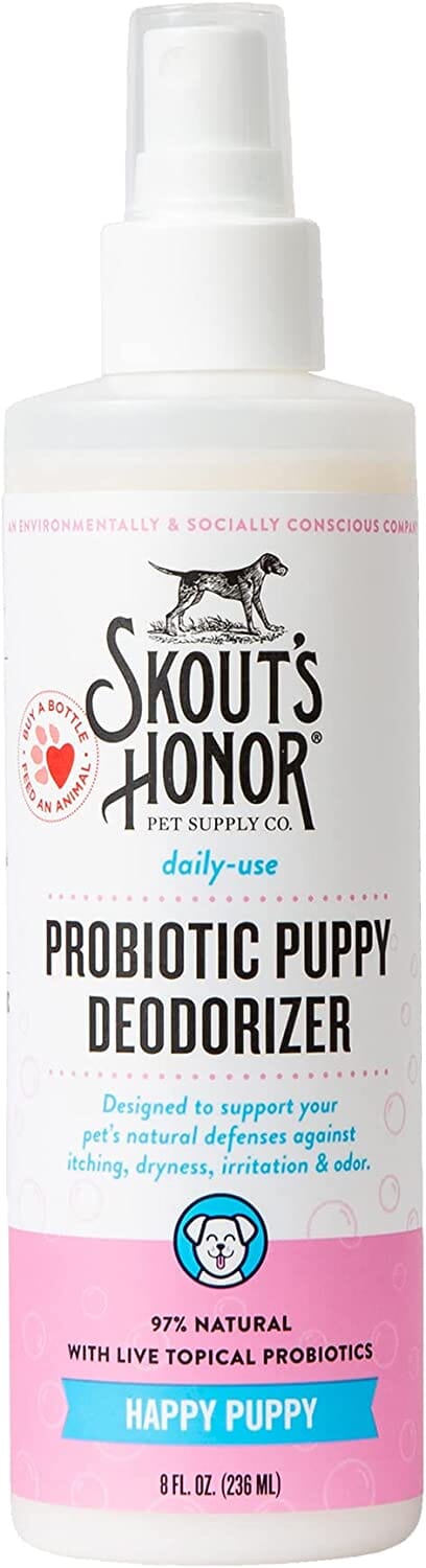 Skout's Honor Probiotic Daily Use Happy Puppy Dog Deodorizer - 8 Oz Bottle  