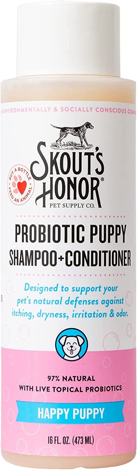 Skout's Honor Probiotic Happy Puppy Dog Shampoo and Conditioner - 16 Oz Bottle  