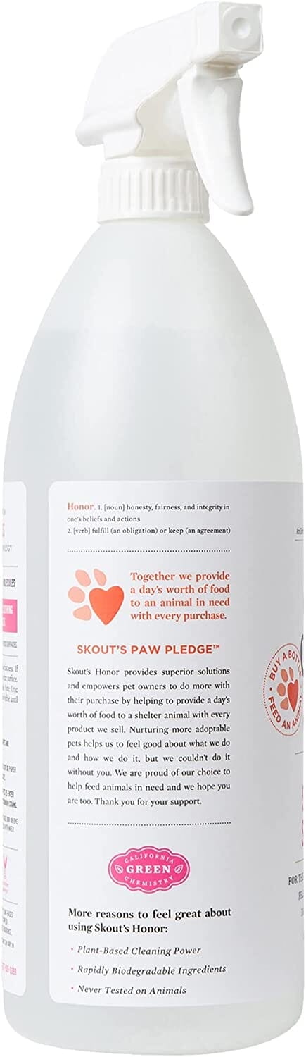 Skout's Honor Stain & Odor Severe Mess Advanced Formula Cat Stain and Odor Remover - 35 Oz Bottle  