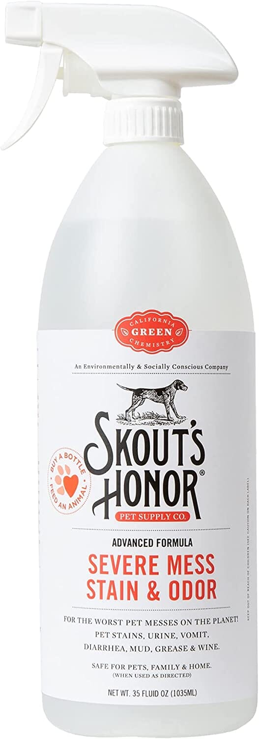 Skout's Honor Stain & Odor Severe Mess Advanced Formula Dog Stain and Odor Remover - 35 Oz Bottle  