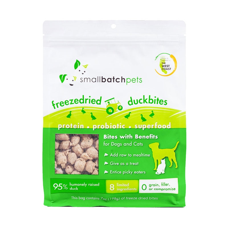 Small Batch Dog and Cat Freeze-Dried - Small Bites Duck - 7 Oz  