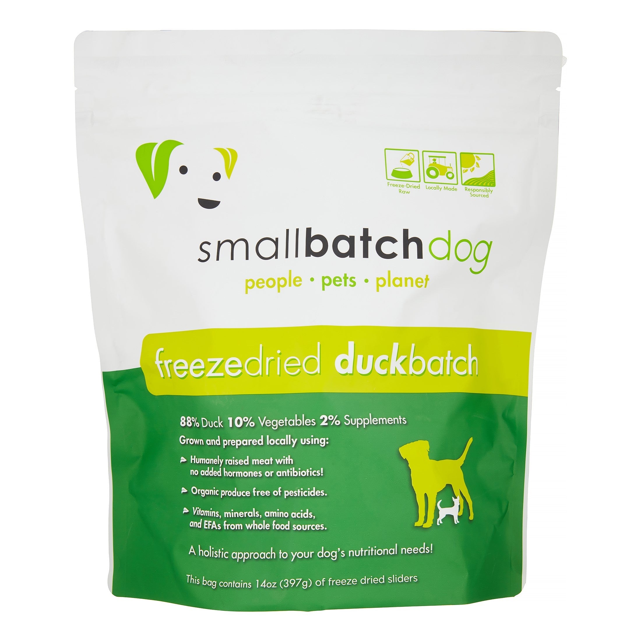 Small Batch Dog Freeze-Dried Sliders Duck - 14 Oz  