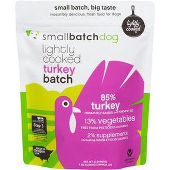 Small Batch Dog Frozen Lightly Cooked Turkey - 5 lbs  