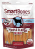 Smartbones Ribs Triple Flavor Dog Dental and Hard Chews - Chicken - 10 Count  