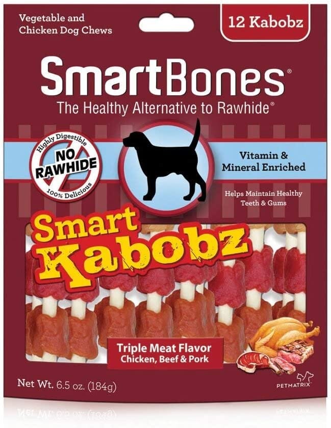 Smartbones Smart Kabobz Dog Dental and Hard Chews - Chicken Beef and Sweet Potato - 12 ...