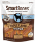 Smartbones Wings Triple Flavor Dog Dental and Hard Chews - Peanut Butter - 10 Count  