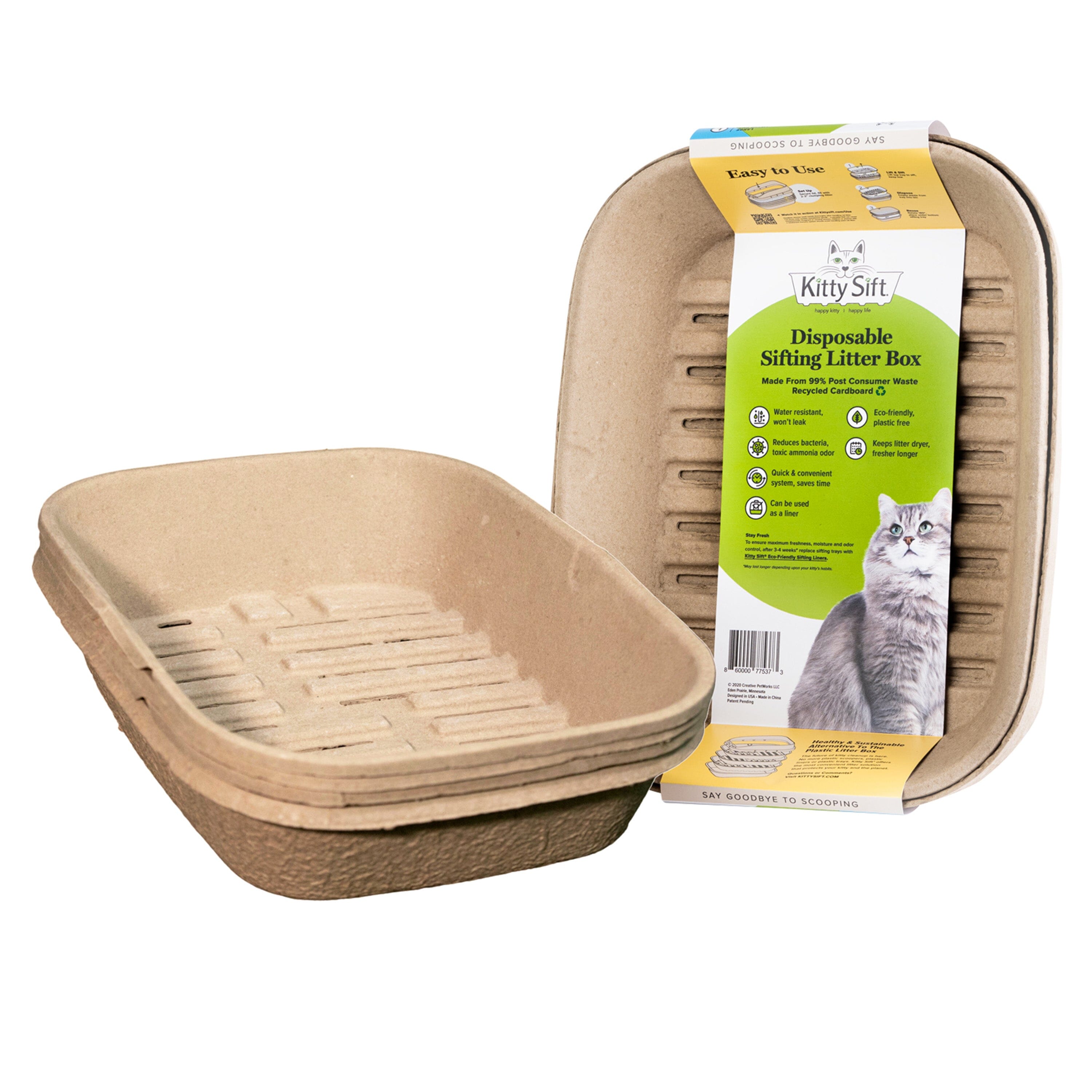 SmartyKat Kitty Sift Disposable Sifter Cat Litter Box - Large  