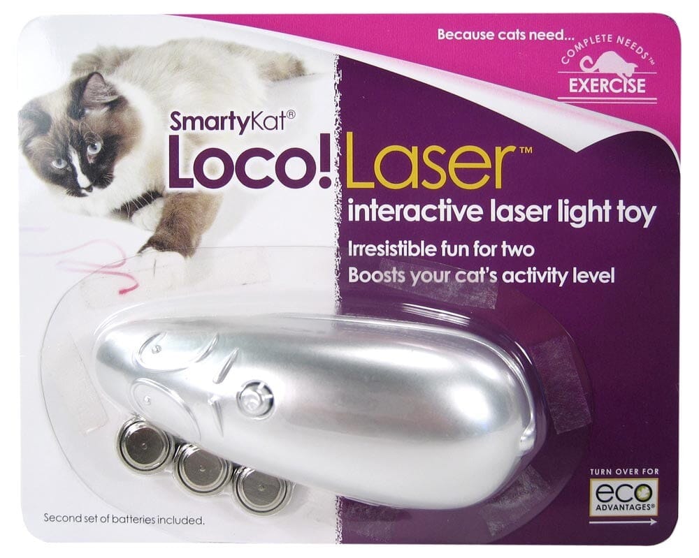 SmartyKat Loco!Laser Interactive Laser Pointer Cat Toy - Assorted - One Size  