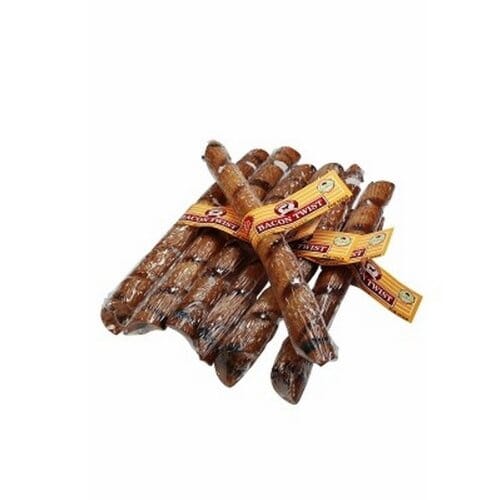 Smokehouse USA Bacon Skin Twists Dog Treats Natural Dog Chews - Bacon - 25 Pack  