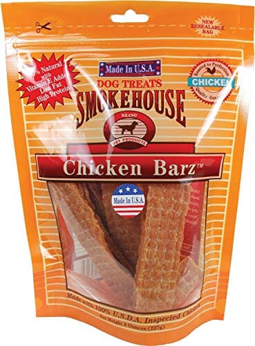 Smokehouse USA Chicken Barz Natural Dog Chews - Chicken - 8 Oz