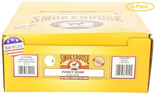 Smokehouse USA Meaty Porky Bones Natural Dog Chews - 12 Pack