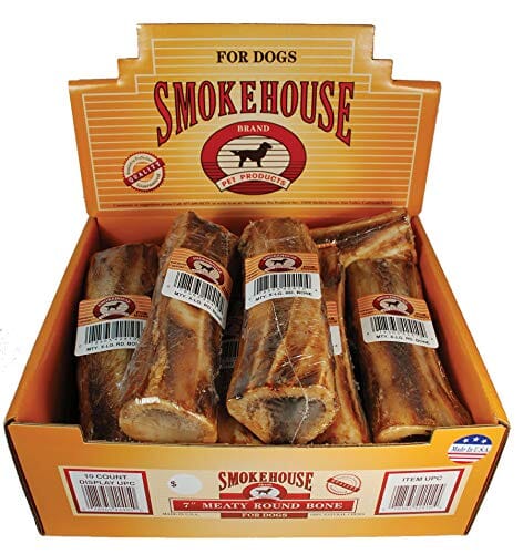 Smokehouse USA Meaty Round Bones Natural Dog Chews - 7 In - 10 Pack  