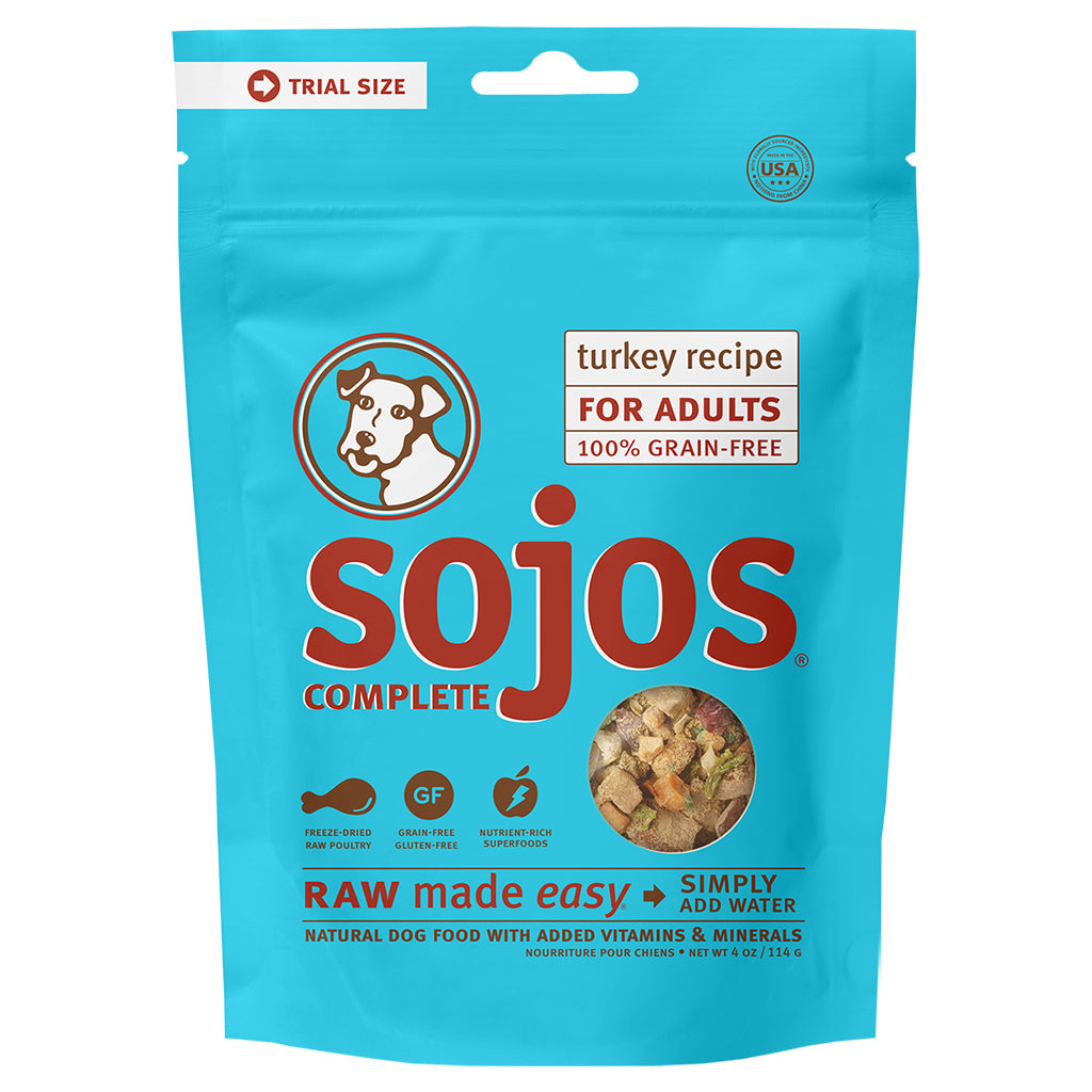 Sojos Freeze-Dried Dog Food Complete Adult Turkey - 4 Oz  