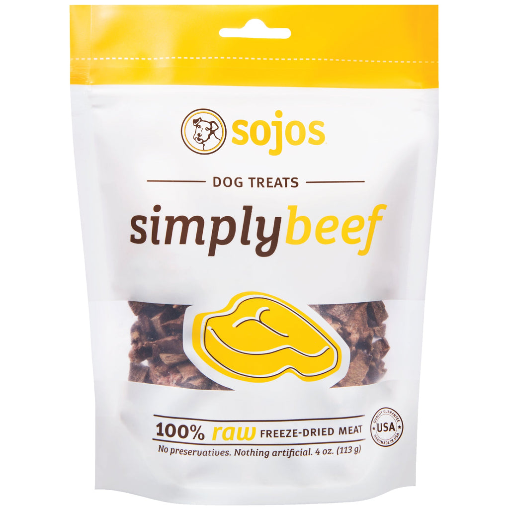 Sojos Freeze-Dried Dog Treats Simple Treat Beef - 4 Oz  