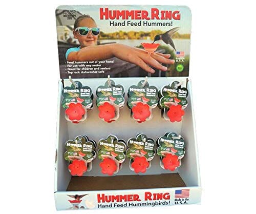 Songbird Essentials Hummer Ring Display - Red - 24 Count