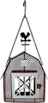 Songbird Essentials Mesh Barn Seed & Suet Feeder Suet and Seed Cake Wild Bird Feeder - Red - 2 X 9 X 16.5  