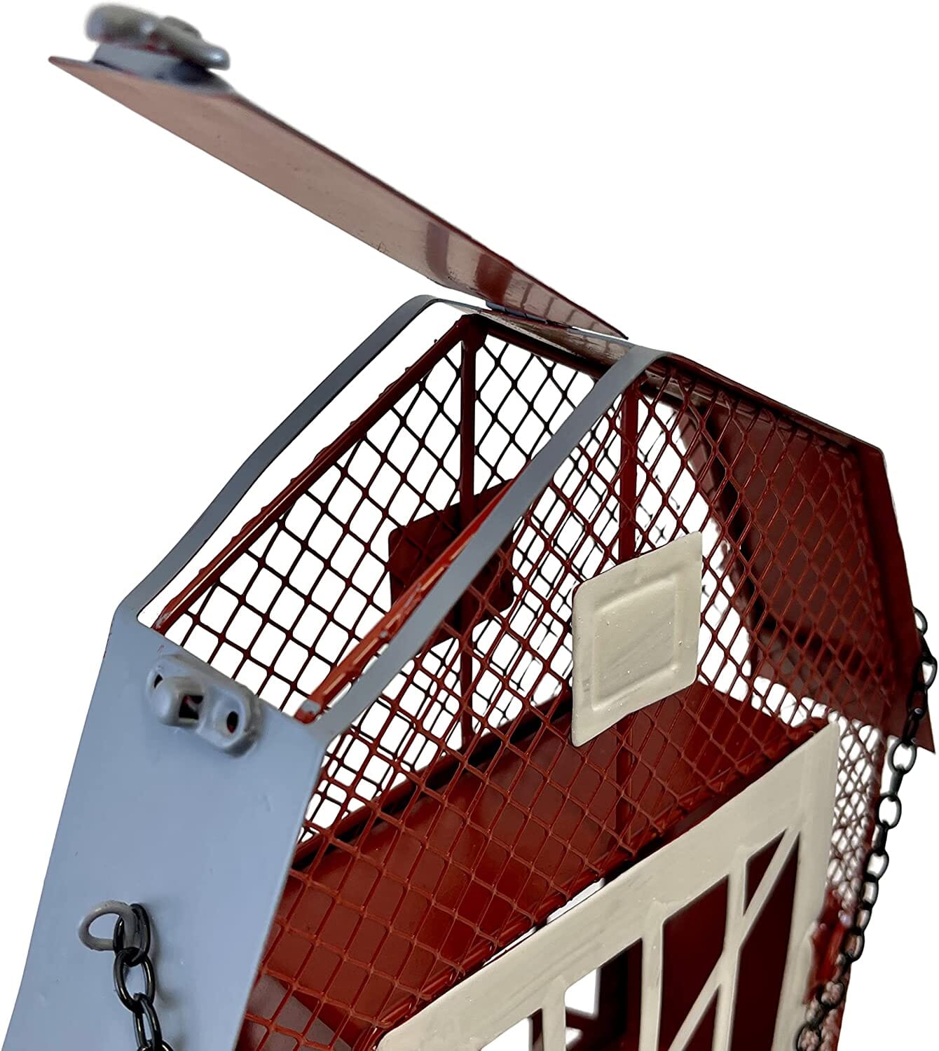 Songbird Essentials Mesh Barn Seed & Suet Feeder Suet and Seed Cake Wild Bird Feeder - Red - 2 X 9 X 16.5  