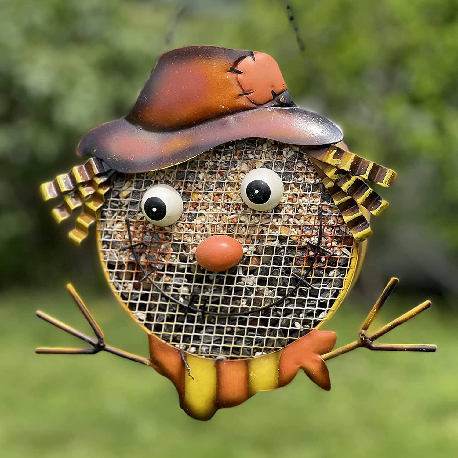 Songbird Essentials Mesh Scarecrow Wild Bird Feeder - Tan/Yellow - 5 Cup Cap  