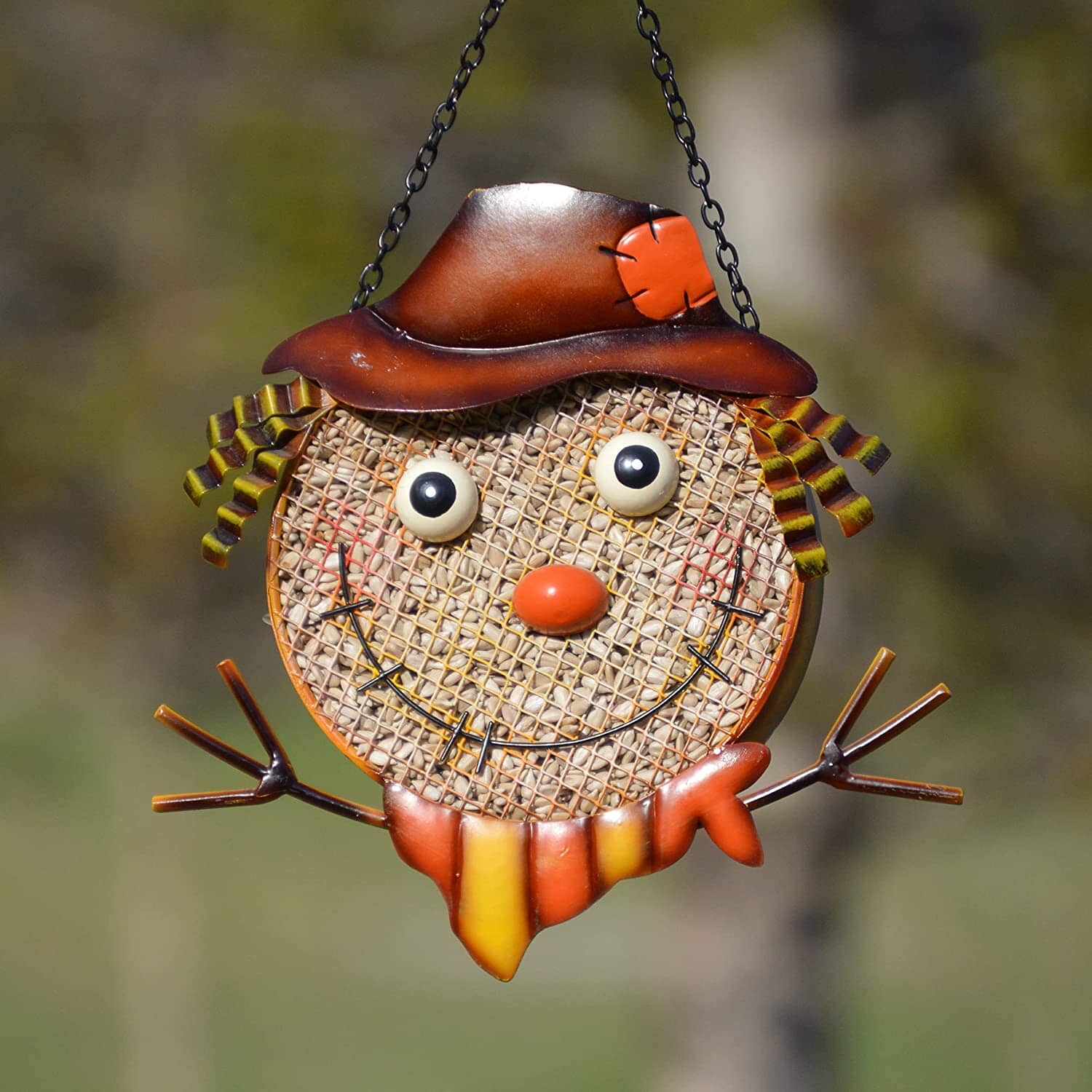 Songbird Essentials Mesh Scarecrow Wild Bird Feeder - Tan/Yellow - 5 Cup Cap  