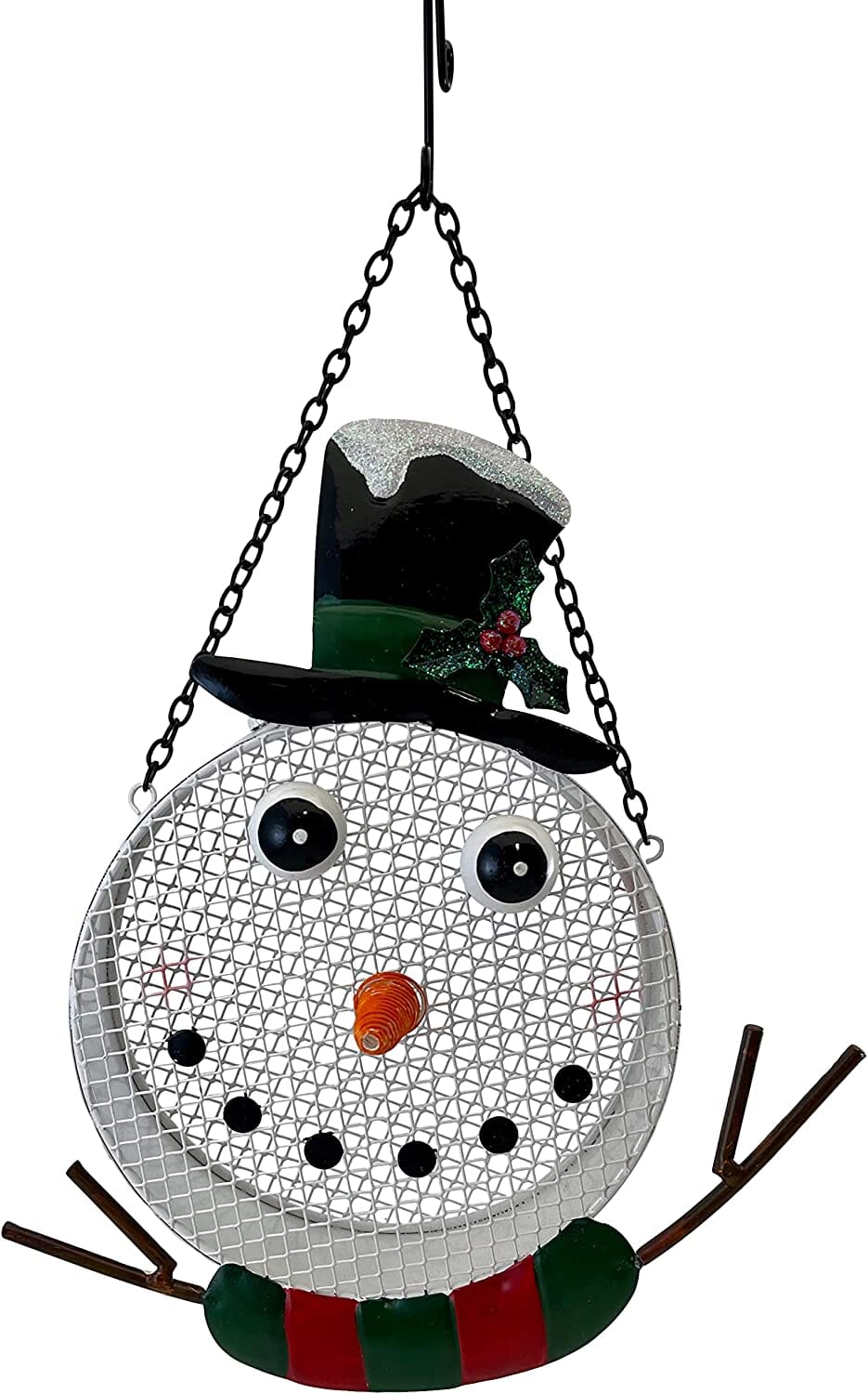 Songbird Essentials Mesh Snowman Wild Bird Feeder - White - 5 Cup Cap  