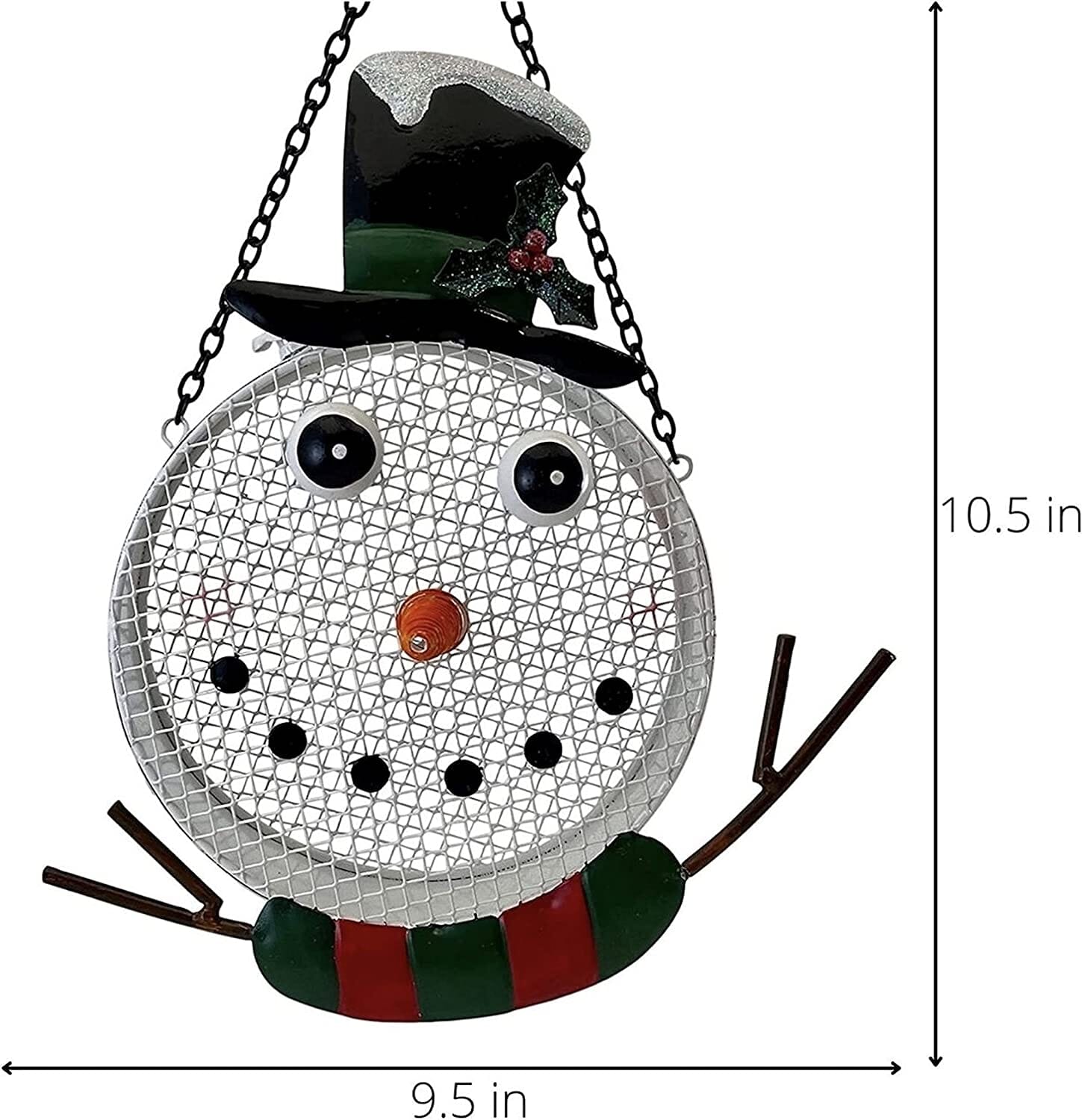 Songbird Essentials Mesh Snowman Wild Bird Feeder - White - 5 Cup Cap  