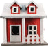 Songbird Essentials Picket Fence Cottage Bird House - Red/White - 8 X 6.5 X 8 In  
