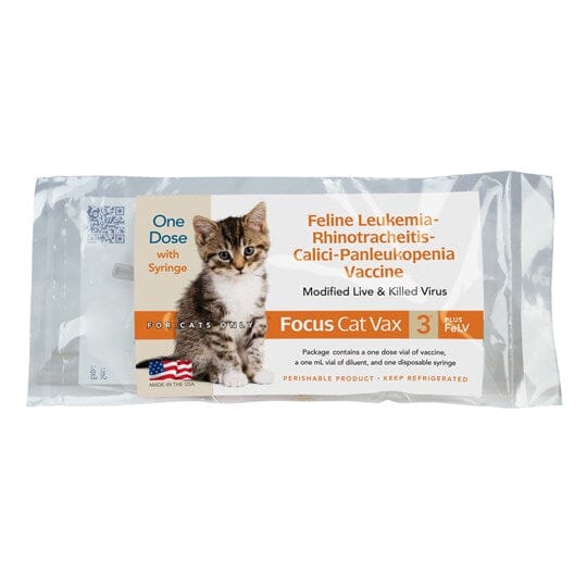 Spectra Focus Cat Vax 3 Plus Felv with Syringe Cat Vaccines - 1 Dose ...