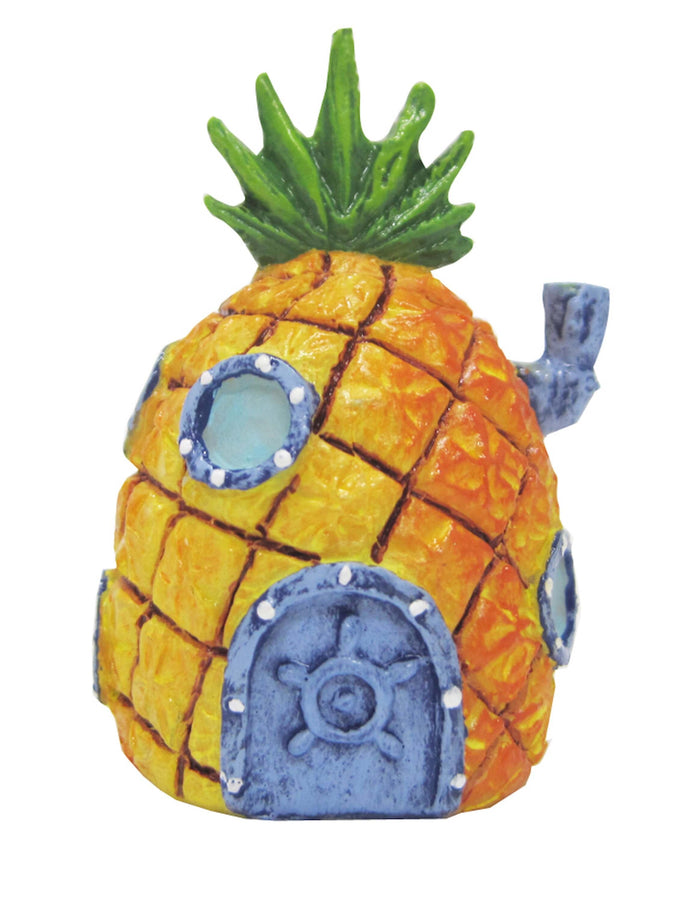 SpongeBob Pineapple Home Aquarium Ornament - Orange, Grey and Green - 2 in - Mini