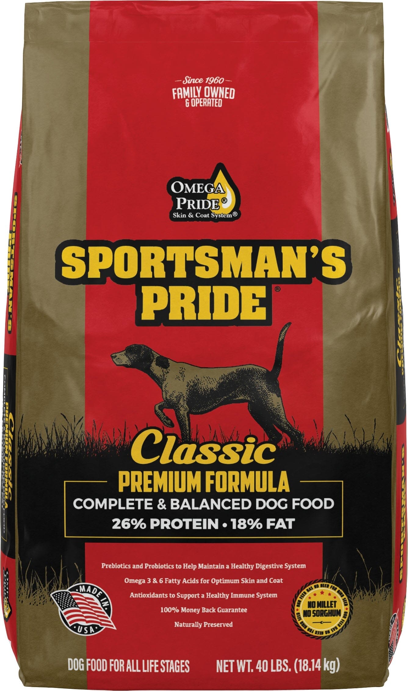 Sportsman's Pride Sportman'S Pride Classic Premium Adult Dry Dog Food - Classic - 40 Lbs  