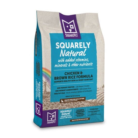 SquarePet Squarely Natural Feline Chicken & Brown Rice Dry Cat Food  