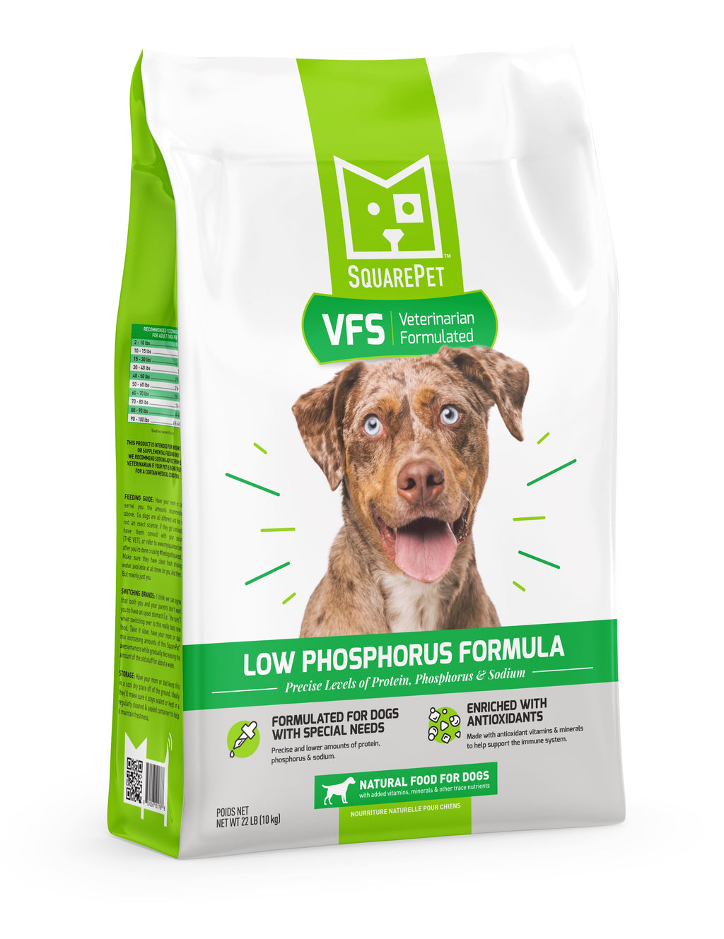 Squarepet VFS Canine Low Phosphorus Formula Dry Dog Food - 4.4 lb Bag  