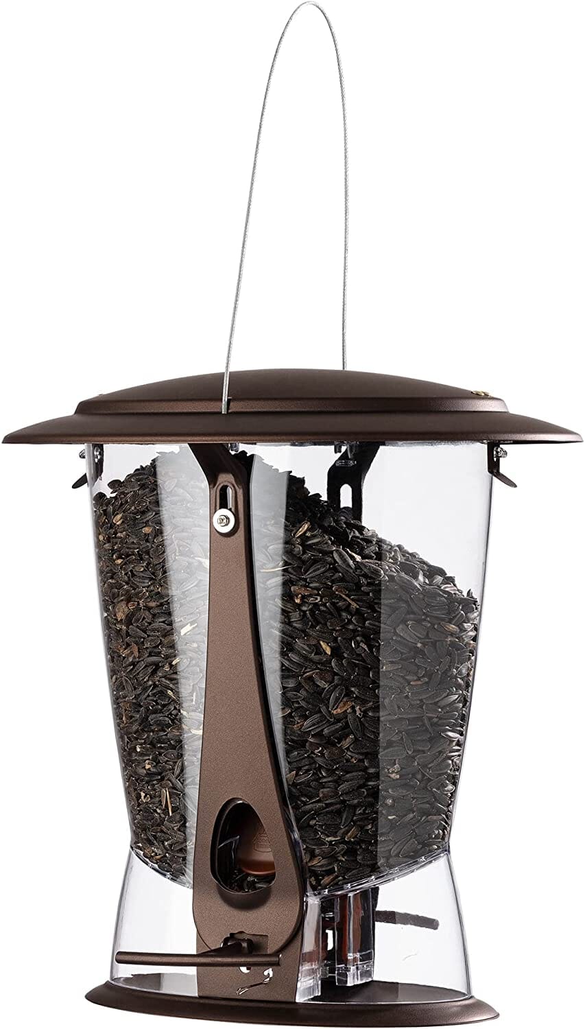 Squirrel-X X2 Squirrel Resistant Tubed Wild Bird Feeder - Brushed Copper - 4 Lbs Cap  