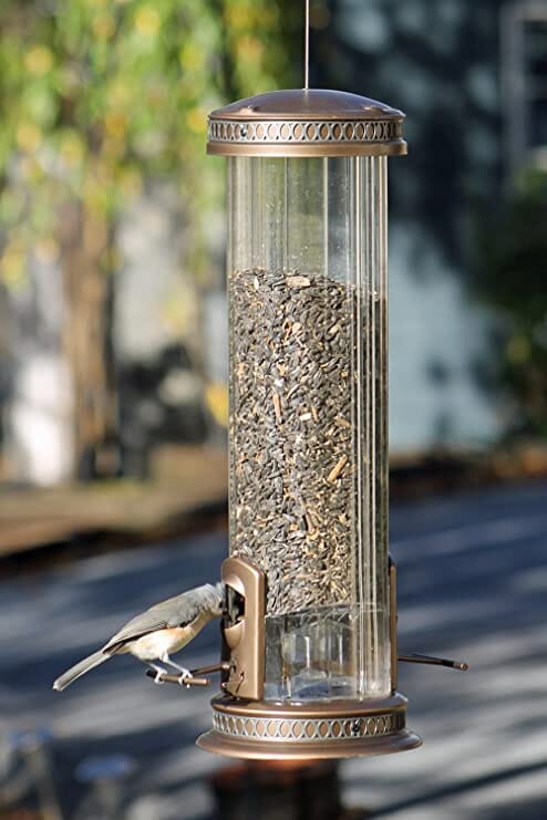 Squirrel-X X3 Squirrel Resistant Tubed Wild Bird Feeder - Blue - 4.2 Lbs Cap  